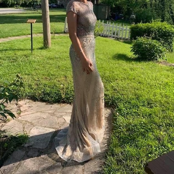 Full Rhinestone Formal Dress - Picture 2 of 9